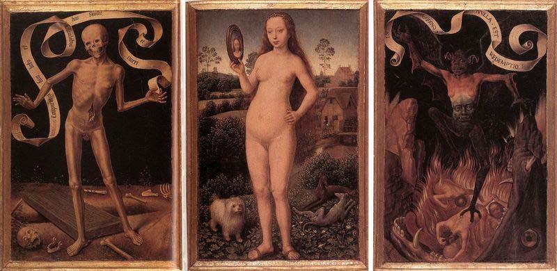 Hans Memling Triptych of Earthly Vanity and Divine Salvation Sweden oil painting art